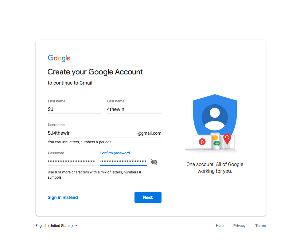 Gmail signup create a new google account tier 2 security www.nerd-tech.net tutorials.png